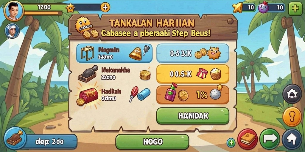 pisang123 - Screenshot saat pemain mendapatkan power-up baru.